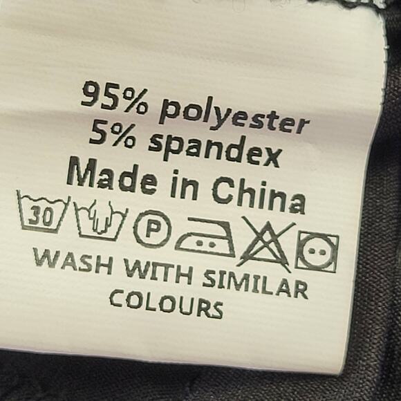 Celmia Collection Black White Pant Jumpsuit NEW Romper Stretch Womens Size L Zip - Picture 5 of 13